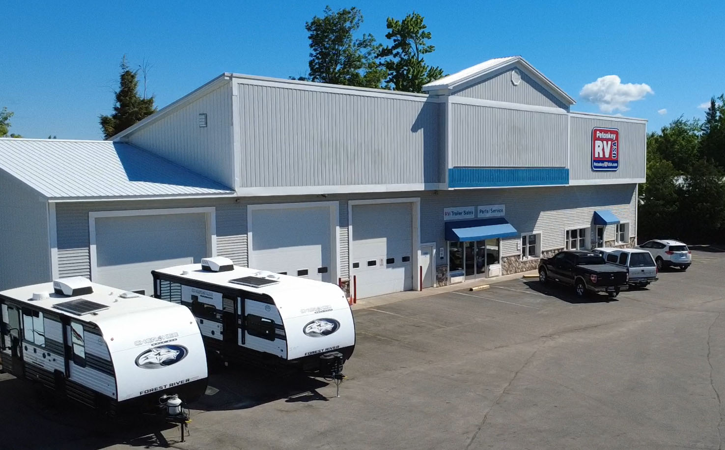Petoskey Trailer Sales showroom and service building